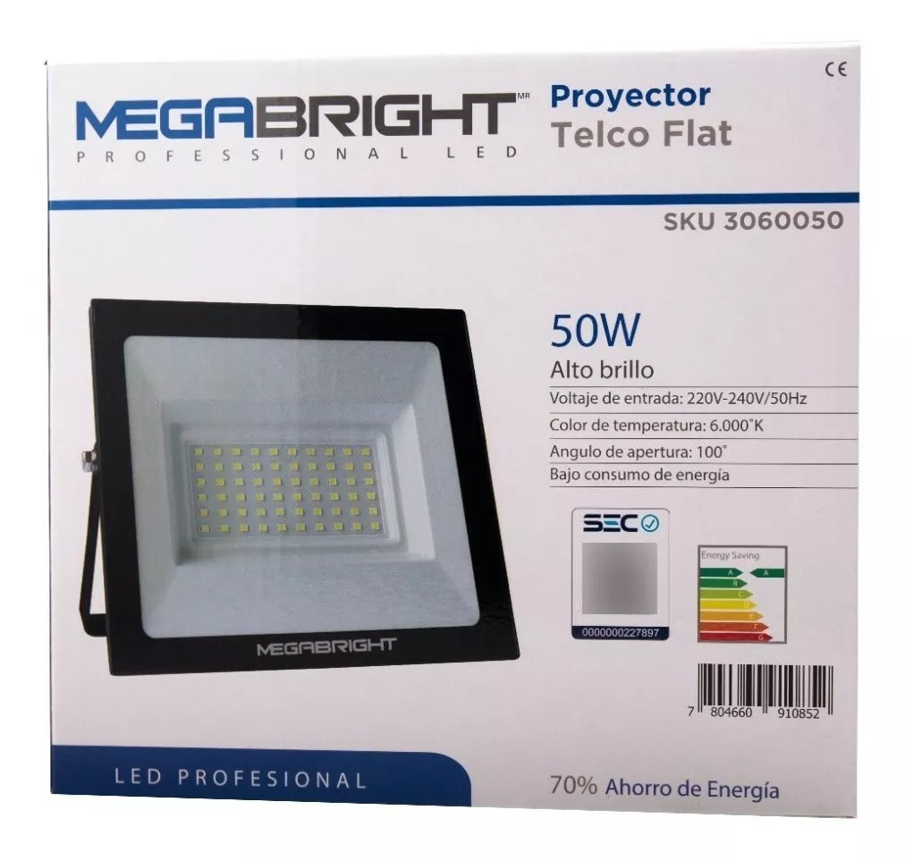 Foco led 50w ideal para patios - Megabright