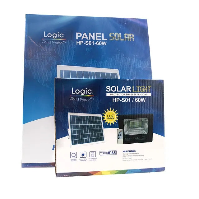 Foco Solar Proyector 60 Watts  Con Panel Y Control